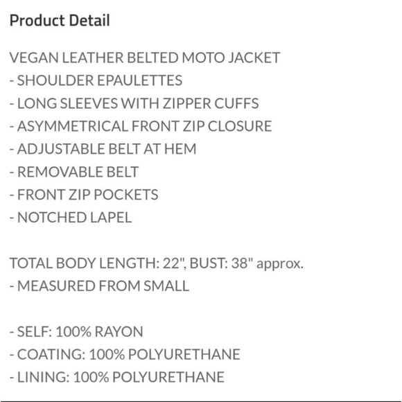 Pink Moto Jacket Silvertone Hardware Vegan Faux Leather sz L XL - Picture 3 of 3